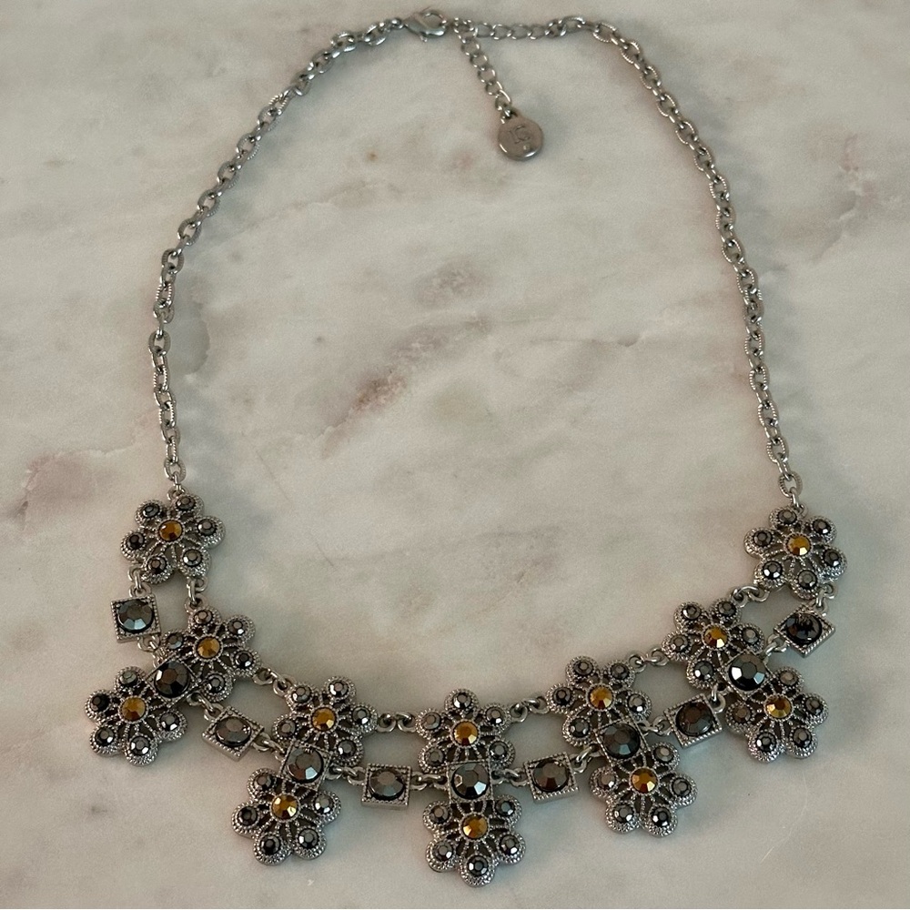 Floral Silver Necklace